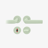 FSB 1267 WC-Garnitur mit Rundrosetten in Les Couleurs® Le Corbusier® Vert Anglais Pâle, freigestellte Produktansicht.