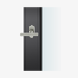 FSB 3403 Fensterolive in Aluminium Pure 0013, auf dunklem Fensterrahmen.