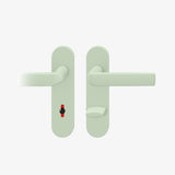 FSB 1267 WC-Garnitur mit Kurzschild in Les Couleurs® Le Corbusier® Vert Anglais Pâle, freigestellte Produktansicht.