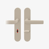 FSB 1267 WC-Garnitur mit Langschild in Les Couleurs® Le Corbusier® Ombre Naturelle Clair, freigestellte Produktansicht.