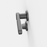 FSB 1138 WC-Garnitur von Dieter Rams rgs mit Rundrosetten in Schwarz 0810, freigestellte Produktansicht, Draufsicht.